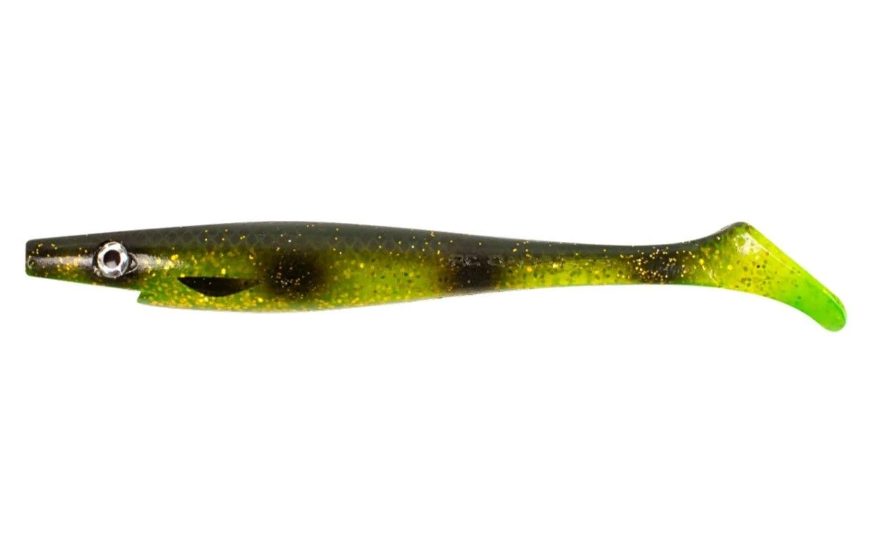 Силиконовая приманка Strike Pro Pig Shad 172A 230 мм 1 шт Olive Spotted Bullhead   SP-172A#134 — характеристики,  особенности конструкции