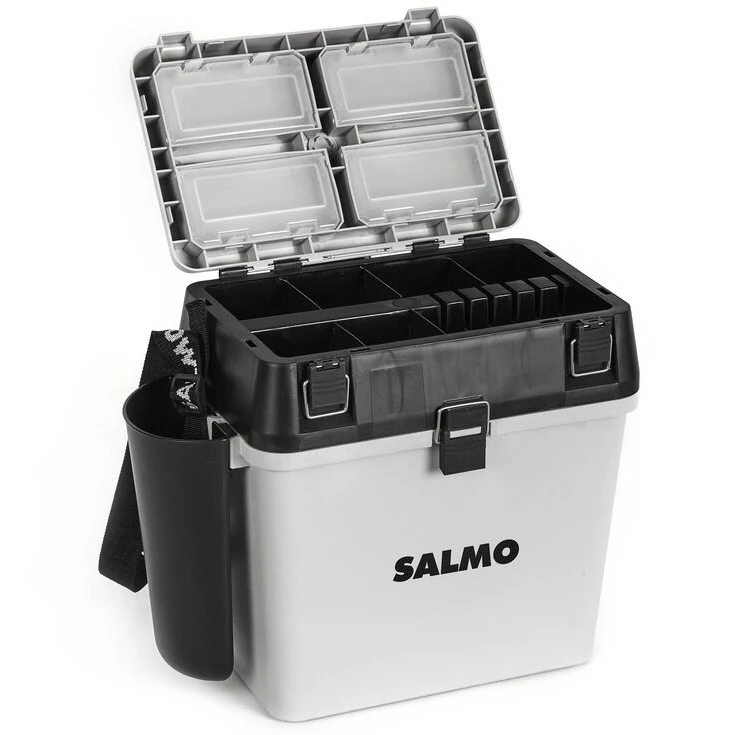 Ящик Salmo 2-х Ярус.(Из 5-ти Частей) пласт.  39,5х24,5х38 см Сер.   2075 — крупный план
	                                    4