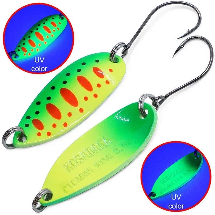 Колеблющаяся Блесна Kosadaka Trout Police Cicadas Wing 2,5 гр 29 мм E47UV   TL-CW-E47UV — характеристики,  особенности конструкции
