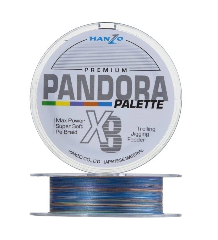 Плетеный шнур Hanzo Pandora Premium X8 150 м  PE # 1,5 Multicolor 0,21 мм   HPPP2-1,5 — характеристики,
	                                    особенности конструкции