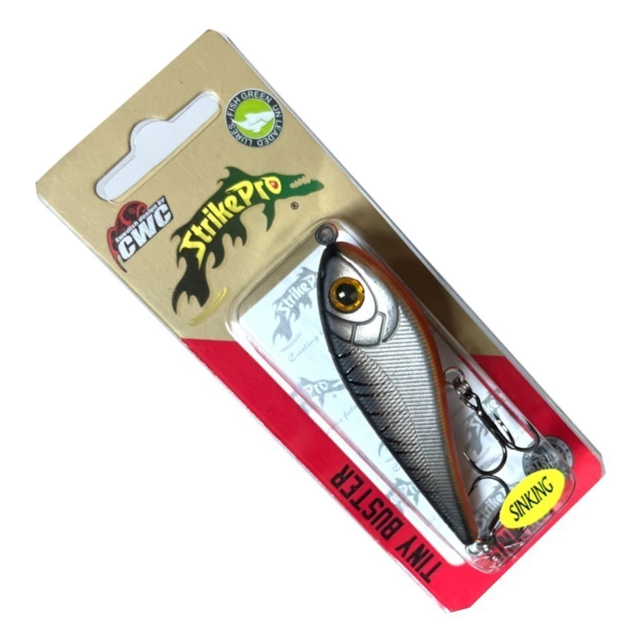 Воблер Strike Pro Tiny Buster CA06ES Grey Shadow 10,3 гр   EG-149#CA06ES — крупный план
	                                    1