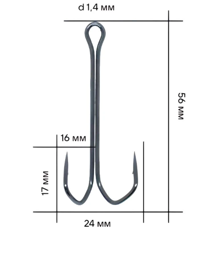 Крючок Двойной UF Studio Double Hook Long №2/0 10 шт    Dh#2/0pack — крупный план
	                                    2