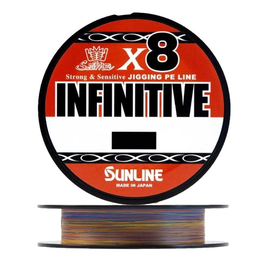 Плетеный шнур Sunline Infinitive X8 200 м  PE # 1,2 Multi Color 0,185 мм — характеристики,  особенности конструкции