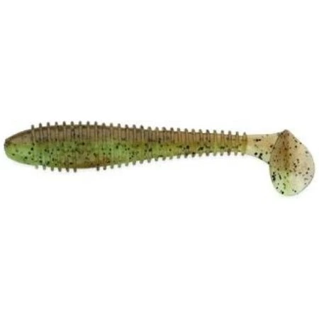 Силиконовая приманка Keitech Swing Impact Fat 3.3 83 мм 7 шт 401 Green Pumpkin/Chartreuse — характеристики,  особенности конструкции