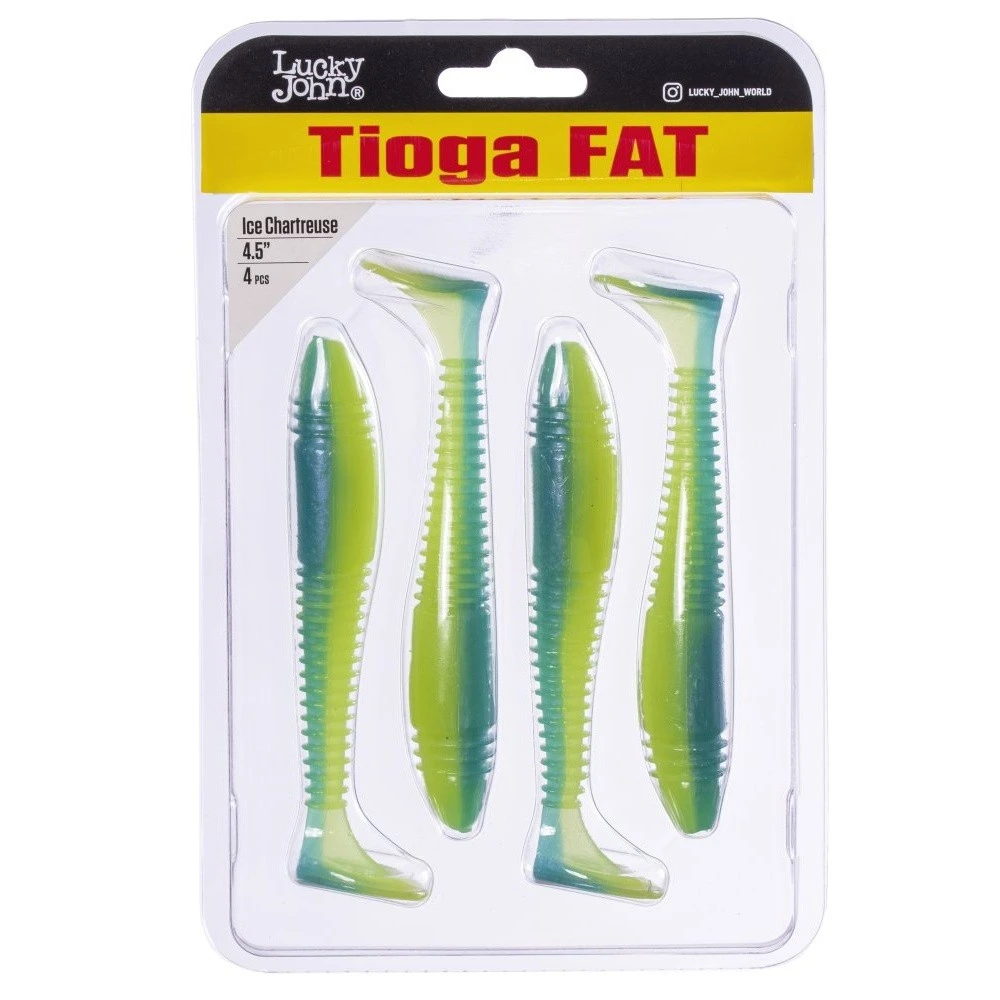 Силиконовая приманка Lucky John Tioga Fat 4.5in 114 мм 4 шт T57 Pro Series  140147-T57 — крупный план
	                                    2