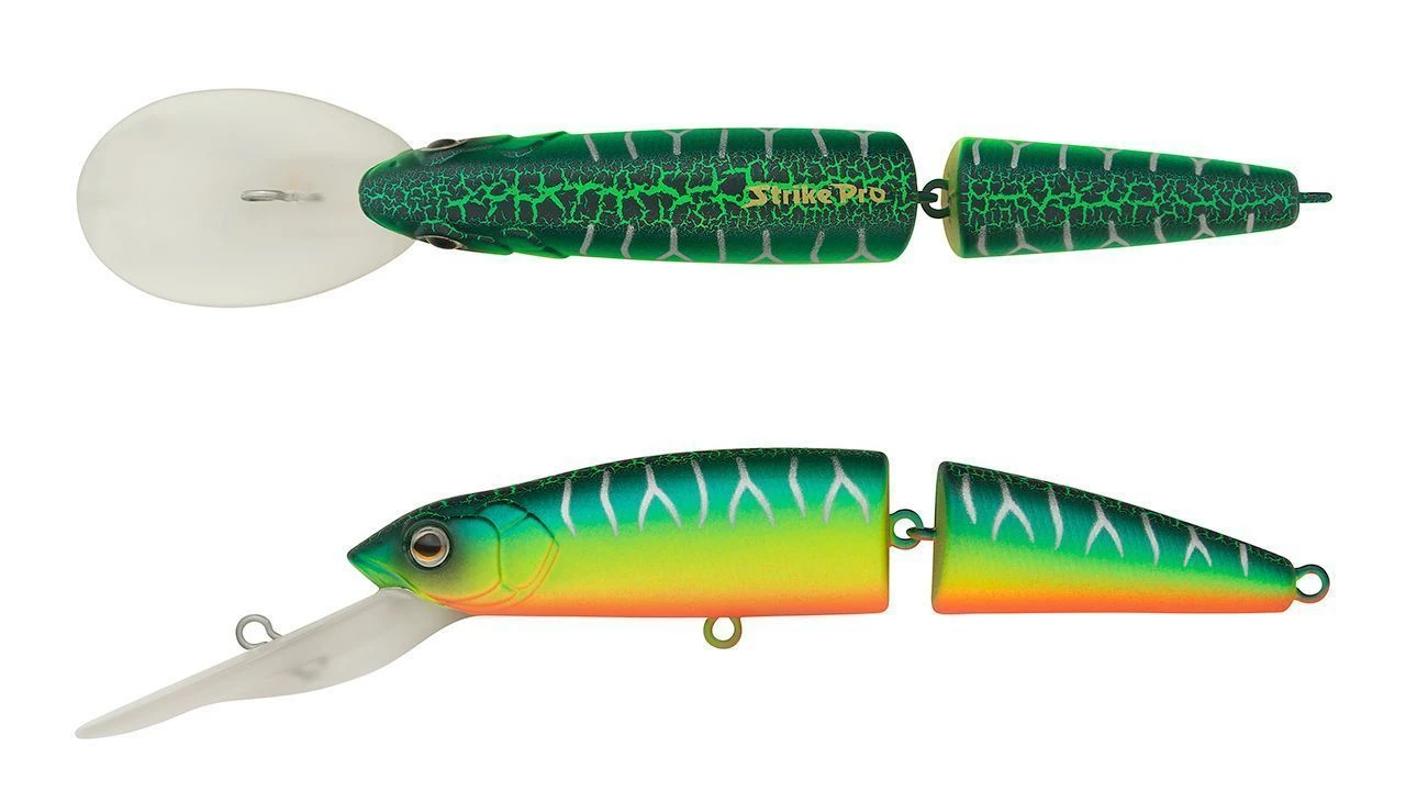 Воблер Strike Pro Mr. Wiggly TL 110 A223S-RP Pearl Mat Tiger 17,2 гр   MG-010D#A223S-RP — крупный план
	                                    1