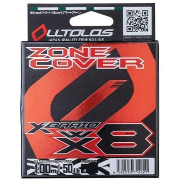 Плетеный шнур YGK X-Braid Olltlos PE WX8 Zone Cover 100 м  PE # 3  0,26 мм — характеристики,  особенности конструкции