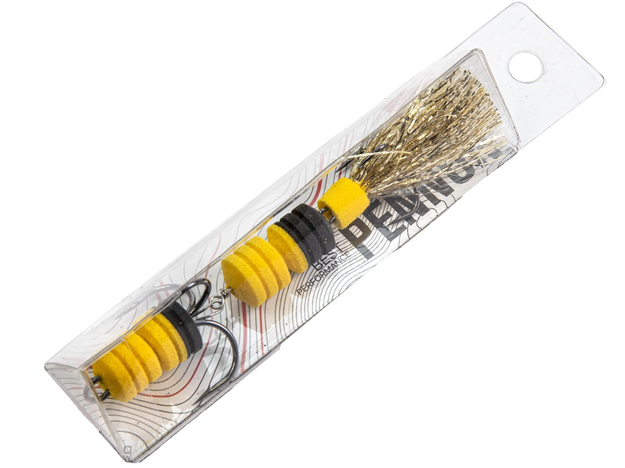 Мандула Lucky John Pennon Barbellworm 80 мм 1 шт Желтый/черный  FB3008469 — крупный план
	                                    1