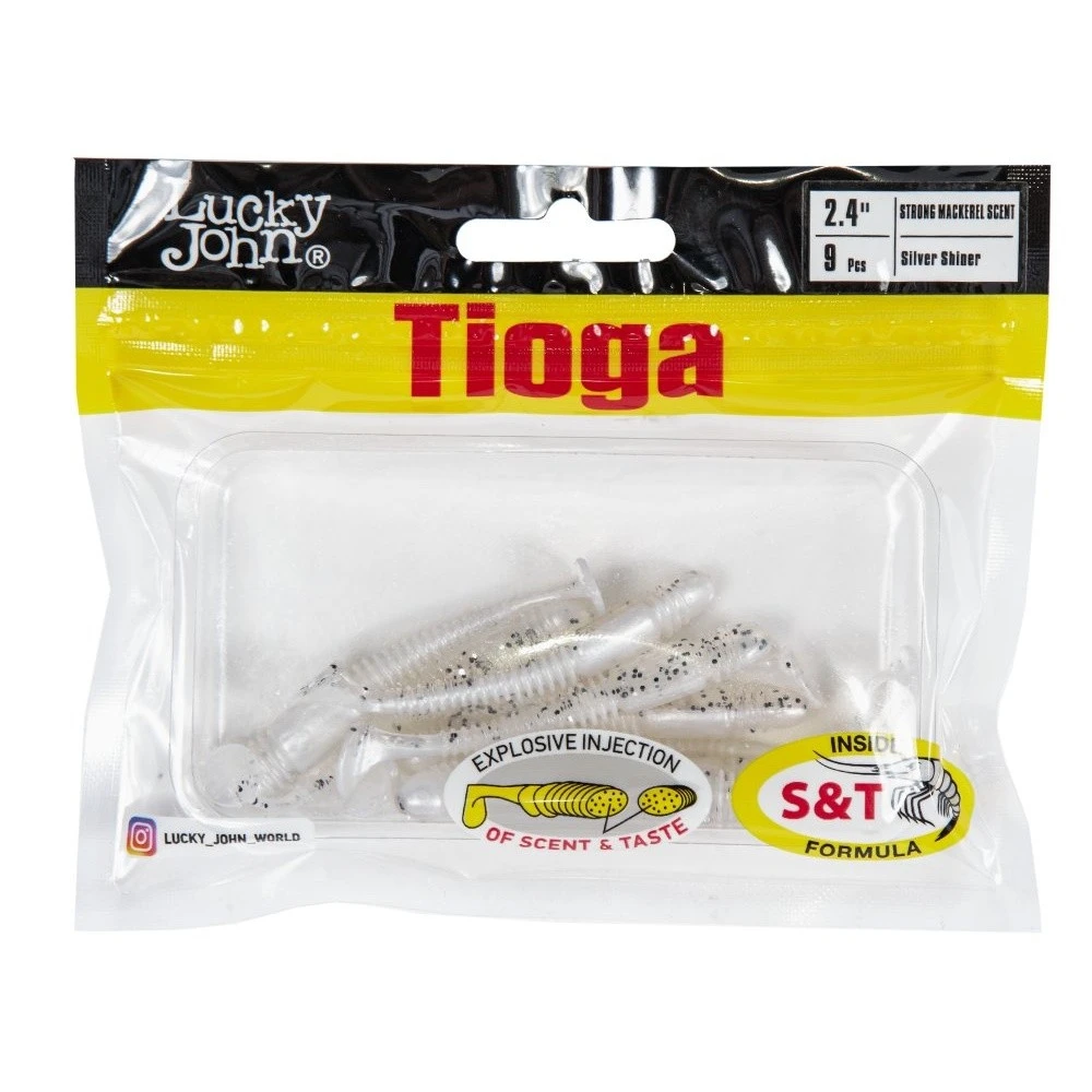 Силиконовая приманка Lucky John Tioga 2.4in 62 мм 9 шт Z02 Pro Series  140119-Z02 — крупный план
	                                    2