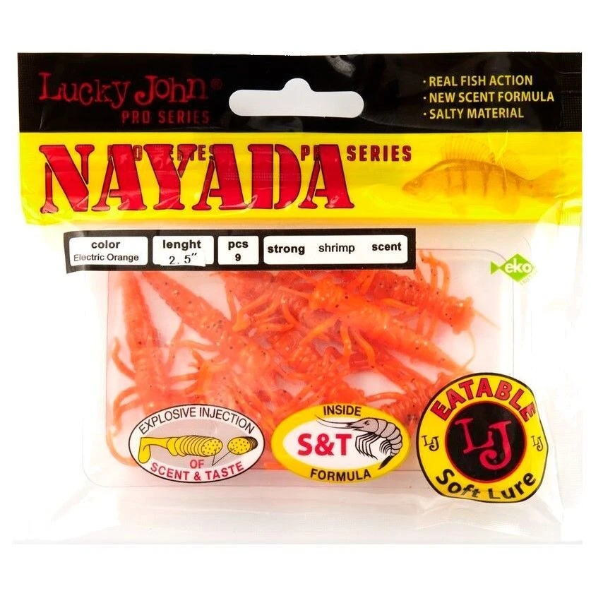 Силиконовая приманка Lucky John Nayada 3.0in 76 мм 7 шт 036 Pro Series  140173-036 — крупный план
	                                    1