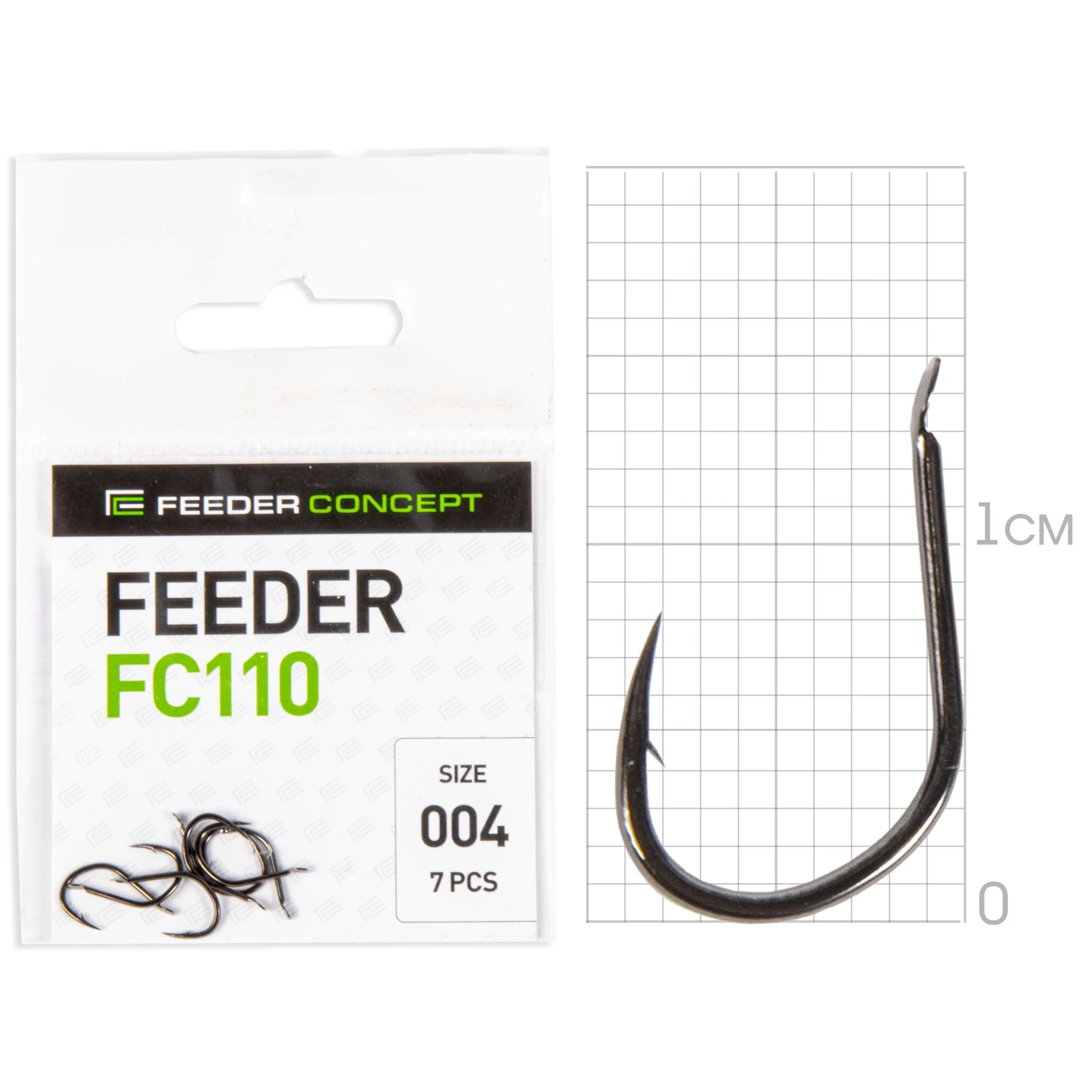 Крючок Одинарный Feeder Concept Feeder FC110 №4 7 шт    FC110-004 — крупный план
	                                    1