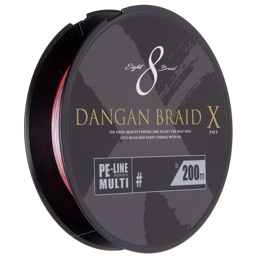 Плетеный шнур Major Craft Dangan Braid X PE X8 200 м  PE # 1,5 Мультиколор 0,205 мм — крупный план
	                                    1