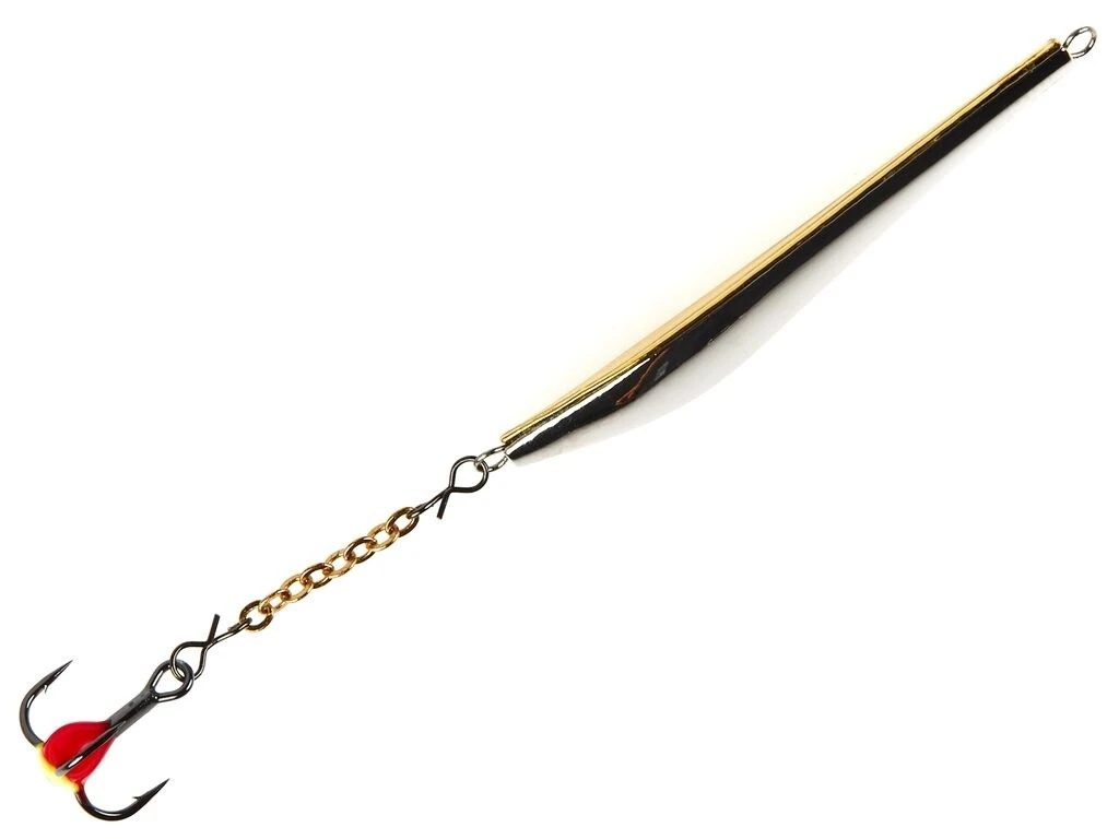 Зимняя Блесна Lucky John Double Blade 6 гр 55 мм SG С цепочкой и тройником  LJDD55-SG — крупный план
	                                    2