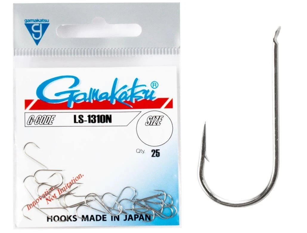 Крючок Одинарный Gamakatsu LS-1310N Hooks Nickel №20 25 шт    146537-020 — крупный план
	                                    1