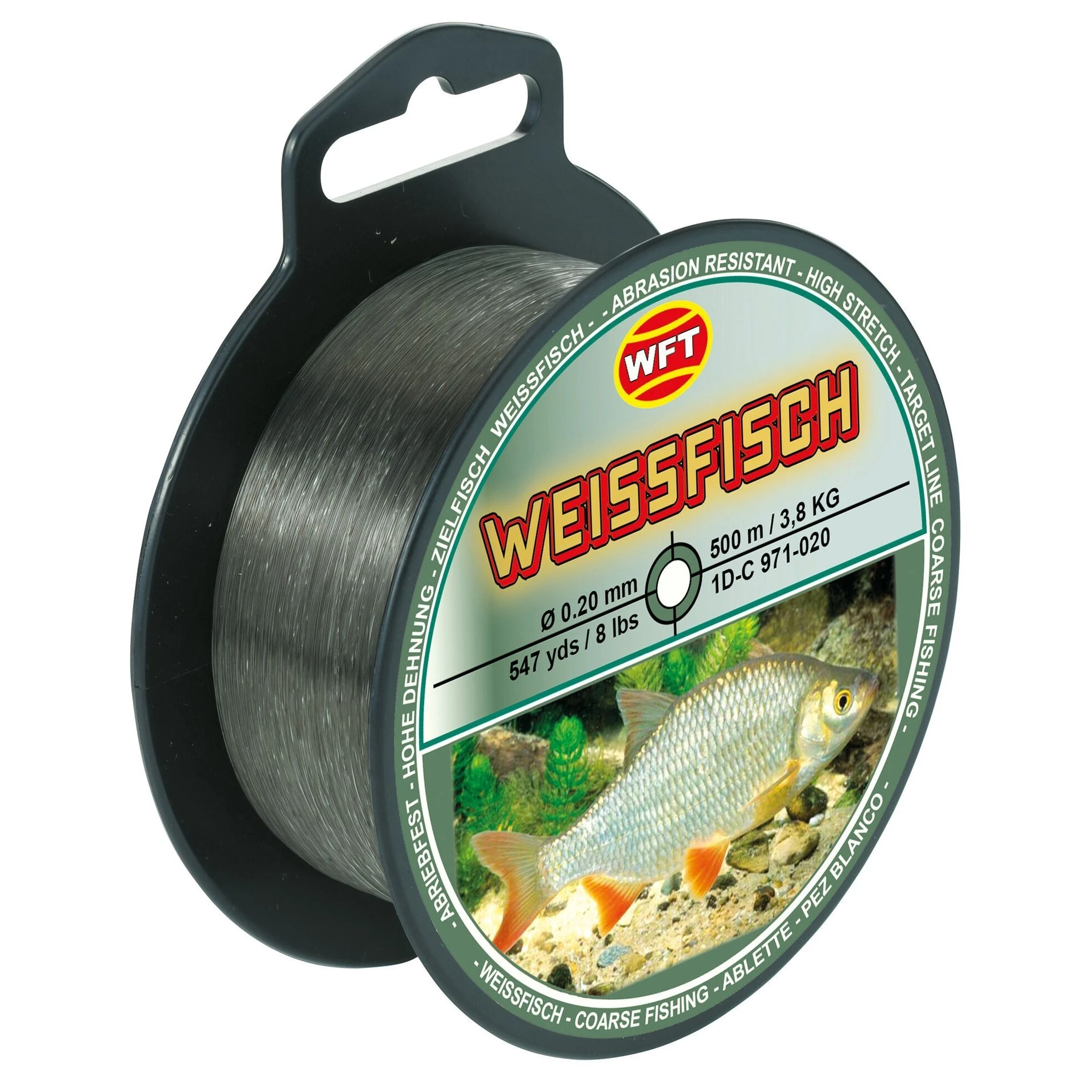 Леска монофильная WFT Zielfisch (мирная рыба) Weissfisch 500 м 0,2 мм    1D-C-971-020 — характеристики,  особенности конструкции