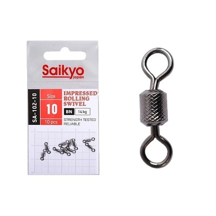 Вертлюг Saikyo SA-102 №10 10 шт BN   SA-102-10 — характеристики,  особенности конструкции