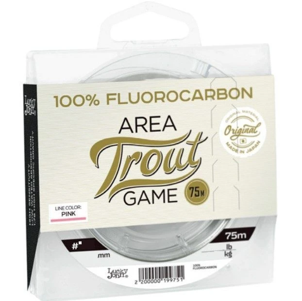 Флюорокарбон Lucky John Area Trout Game 75 м 0,257 мм Pink PE #2  LJ4050-025 — характеристики,  особенности конструкции