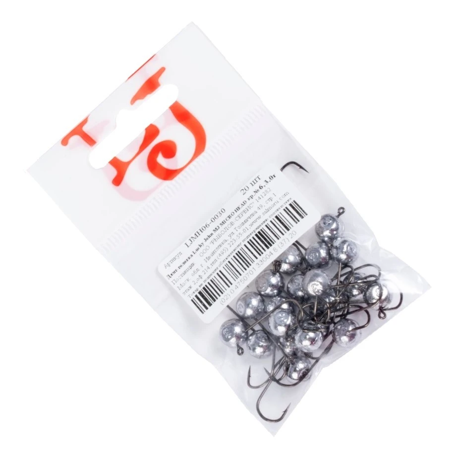 Джиг-головка Lucky John MJ Micro Head №6 3 гр 1 шт    LJMH06-0030 — крупный план
	                                    3