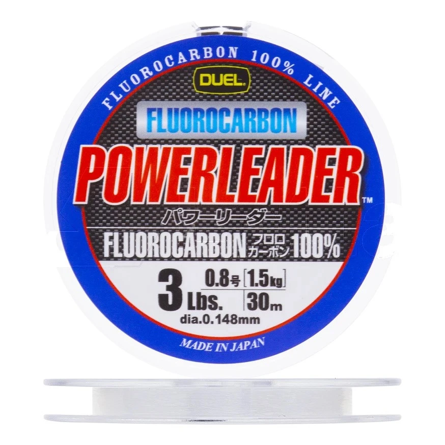 Флюорокарбон Duel Hardcore Powerleader FC Fluorocarbon 100% 30 м 0,148 мм    H3439 — характеристики,  особенности конструкции