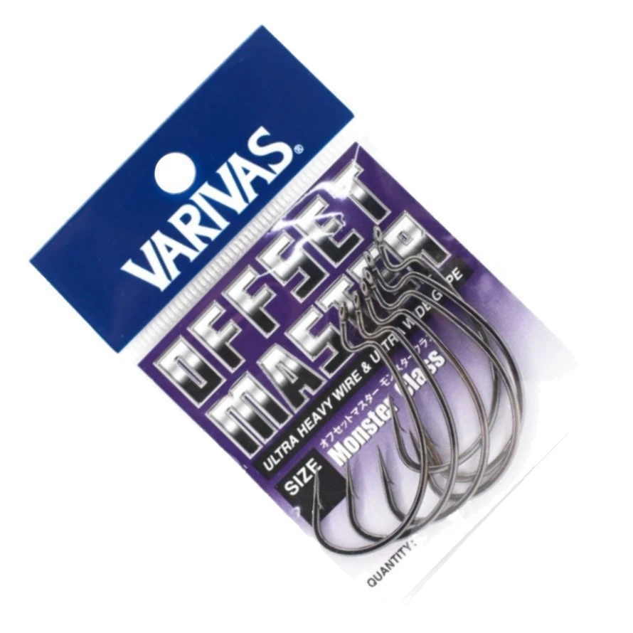 Крючок Офсетный Varivas Offset Master Monster Class №1/0 7 шт NS Black — крупный план
	                                    2