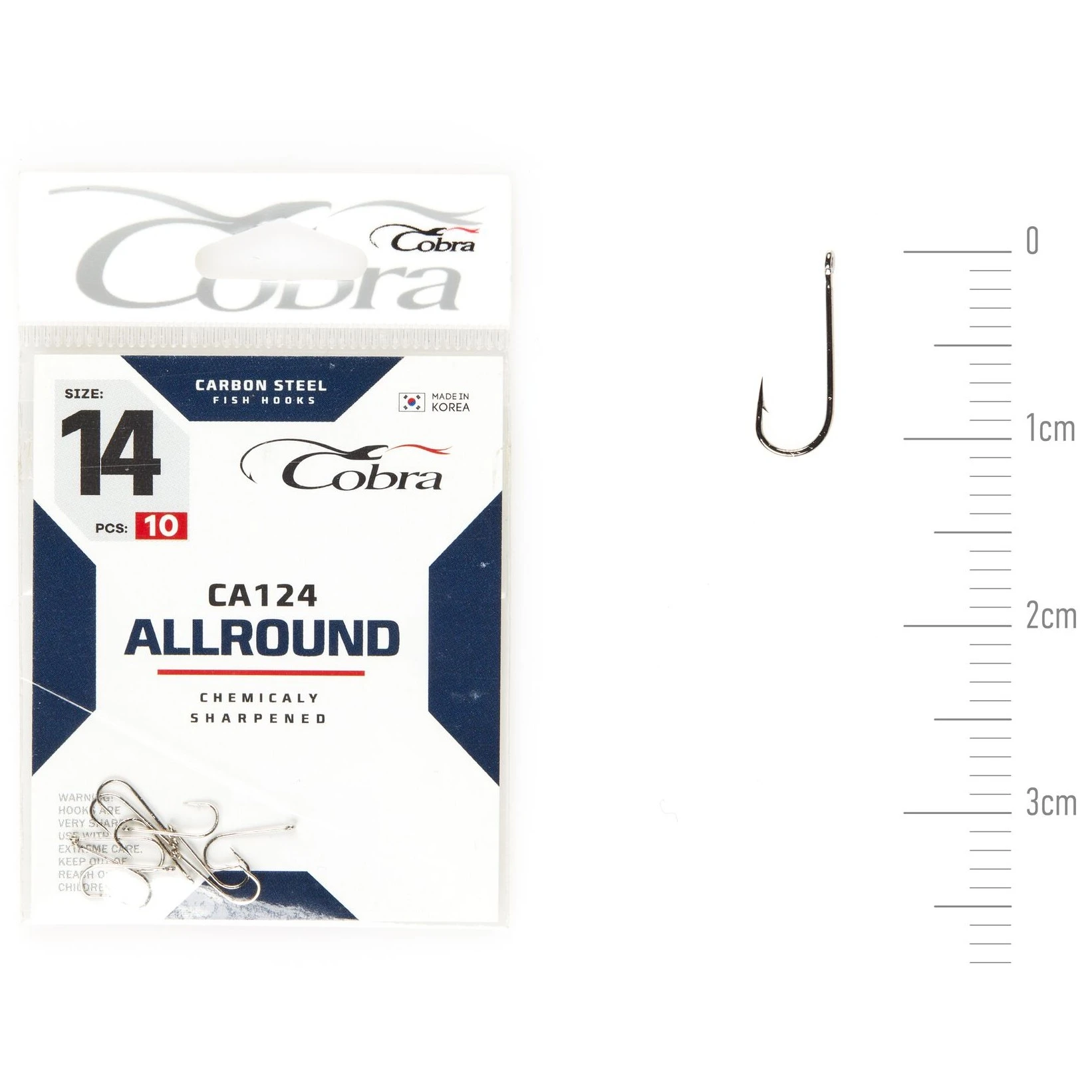 Крючок Одинарный Cobra Allround Round CA124 №14 10 шт    CA124-014 — характеристики,
	                                    особенности конструкции