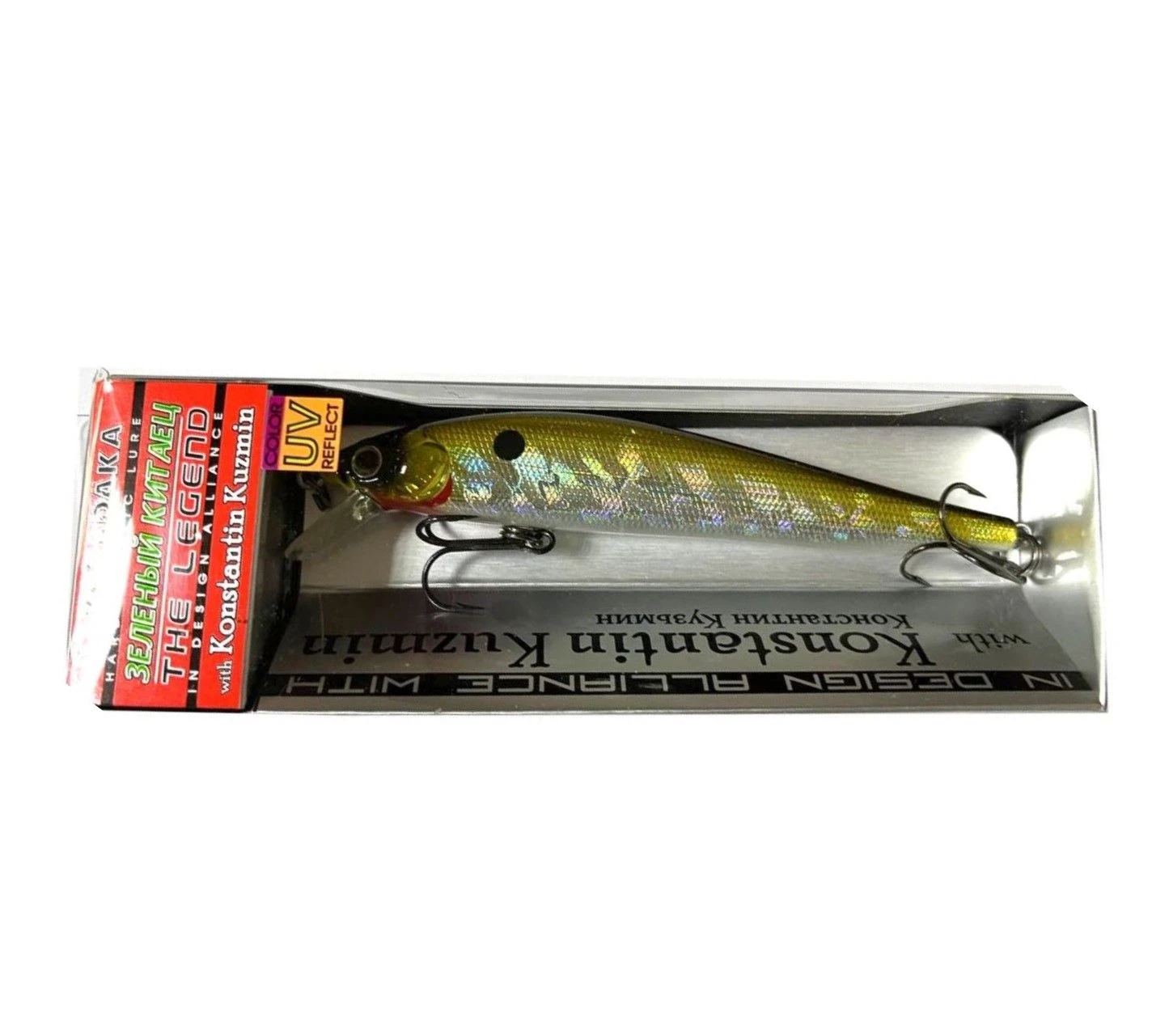 Воблер Kosadaka The Legend XS 118F GTR 19 гр Зеленый китаец  ZLNxS118F-GTR — крупный план
	                                    1