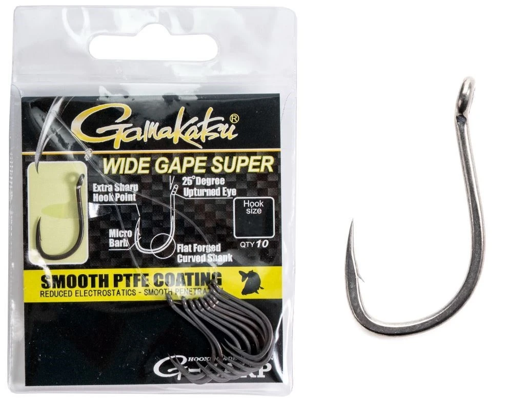 Крючок Одинарный Gamakatsu G-Carp Wide Gape Super Hooks №4 10 шт    185034-004 — крупный план
	                                    1