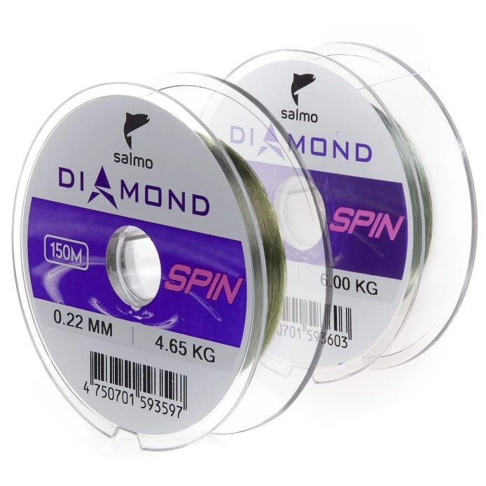 Леска монофильная Salmo Diamond Spin (окунь) 150 м 0,25 мм  2 штук, диам: 0,22; 0,25   4028PEVZ-SET — характеристики,
	                                    особенности конструкции