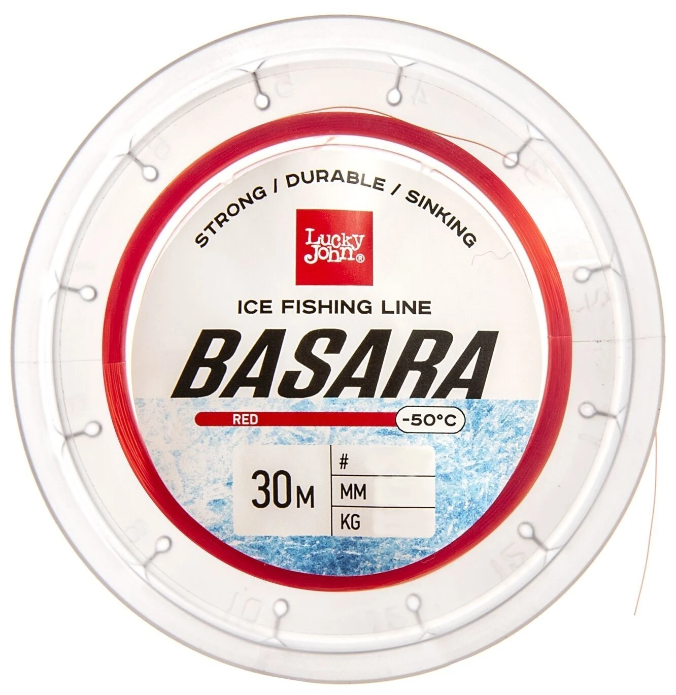 Леска монофильная Lucky John Basara 30 м 0,12 мм Red   LJ4002-012 — характеристики,  особенности конструкции