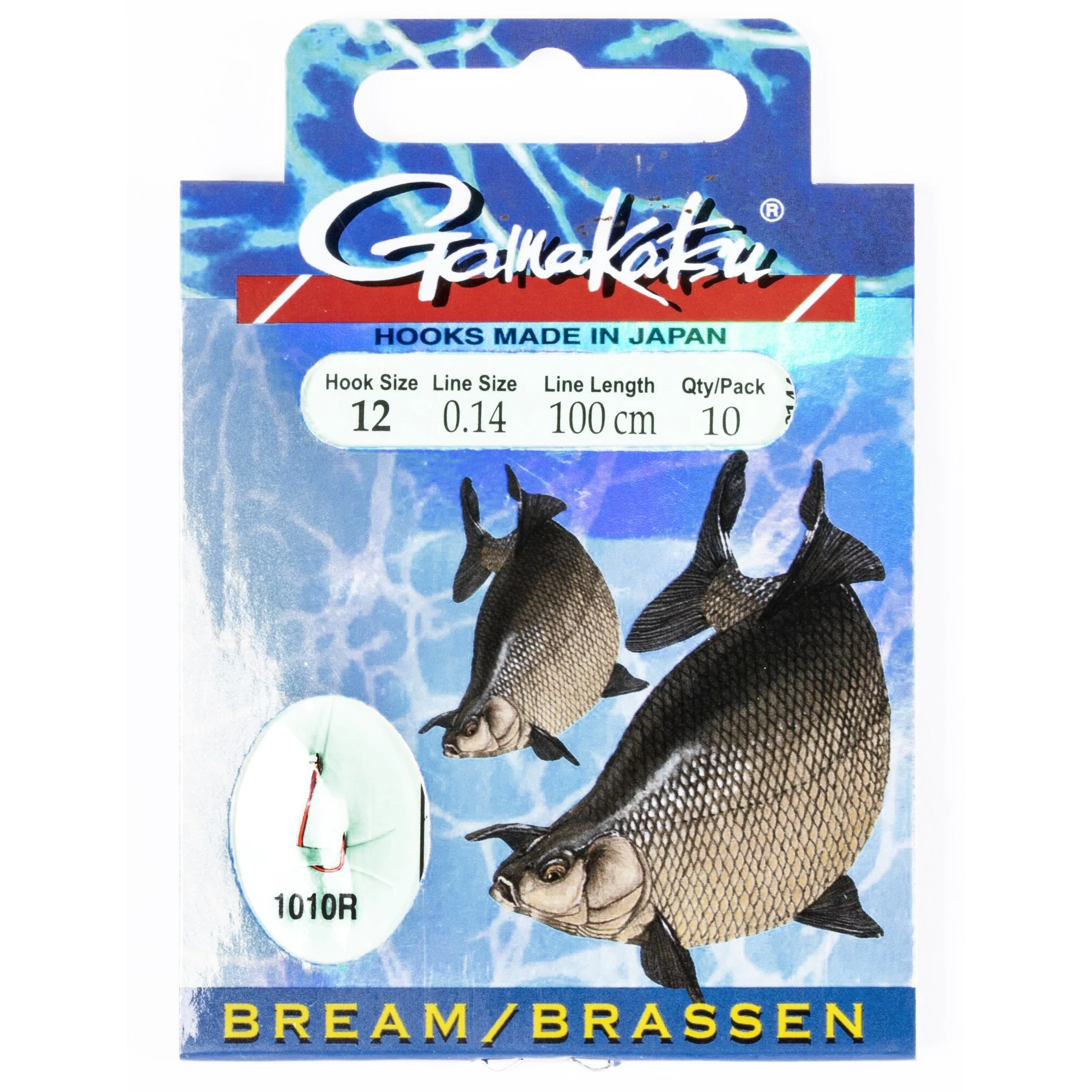 Поводок Gamakatsu Booklet Bream 1010R 100 см  0,14 мм  10 шт №12  140144-012-014 — характеристики,
	                                    особенности конструкции