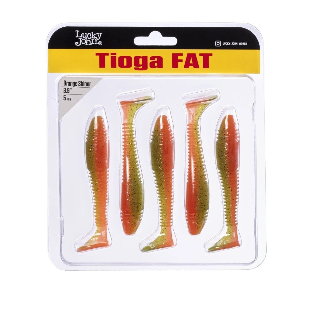 Силиконовая приманка Lucky John Tioga Fat 3.9in 100 мм 5 шт Z12 Pro Series  140146-Z12 — крупный план
	                                    2