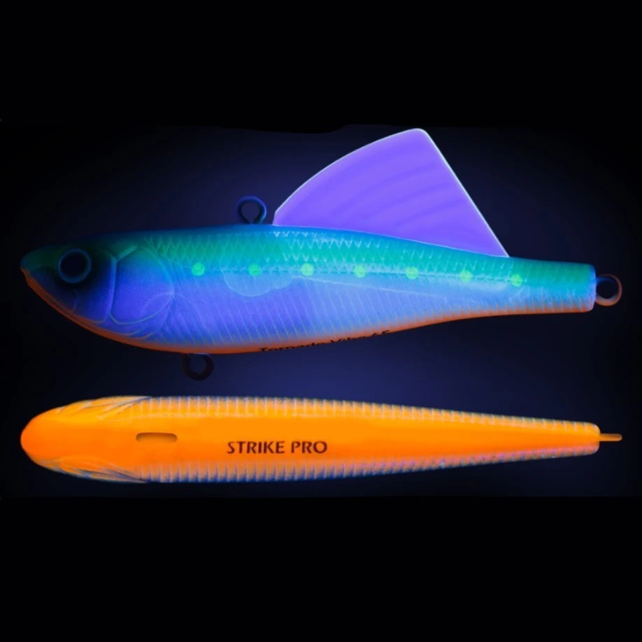 Воблер Strike Pro Tornado Vibe 85 S056C Blue Mat Transparent Milk 25,6 гр   EG-204B-UV#S056C — крупный план
	                                    1