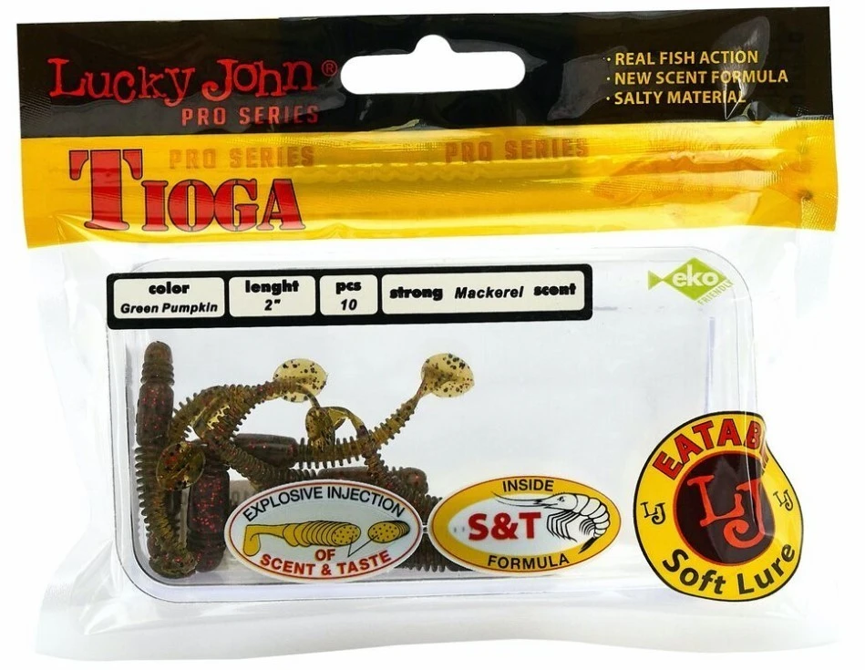 Силиконовая приманка Lucky John Tioga 2.0in 50 мм 10 шт PA03 Pro Series  140102-PA03 — крупный план
	                                    2