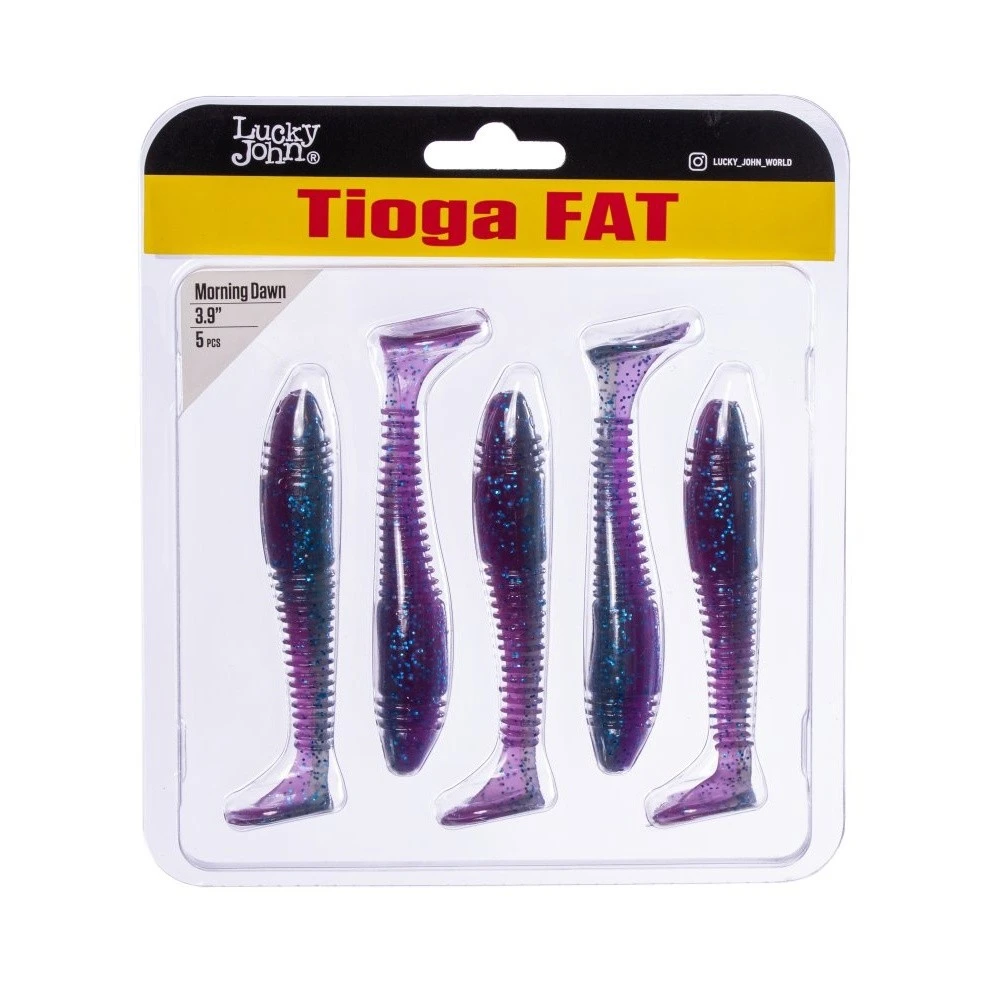 Силиконовая приманка Lucky John Tioga Fat 3.9in 100 мм 5 шт T91 Pro Series  140146-T91 — крупный план
	                                    2
