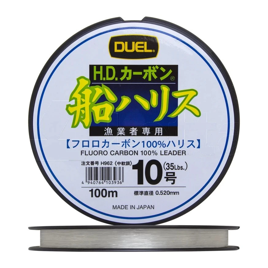 Флюорокарбон Duel H.D. Carbon Fune Leader Fluorocarbon 100% 100 м 0,52 мм    H962 — характеристики,  особенности конструкции