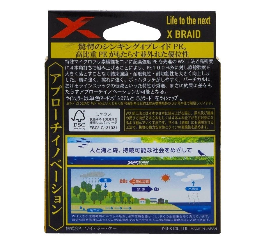 Плетеный шнур YGK X-Braid Ohdragon X4 150 м  PE # 1,2 Multicolor 0,185 мм SS1.40 Тонущий — крупный план
	                                    2