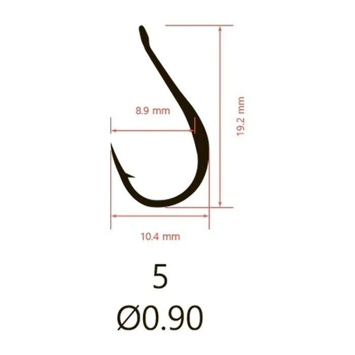 Крючок Одинарный Saikyo KH-10062 Chinu Douski №5 10 шт    KH-10062NI5-10 — крупный план
	                                    2