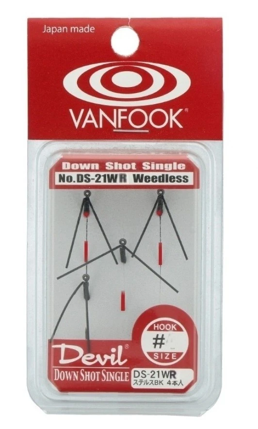 Крючок Одинарный Vanfook DS-21WR №5 4 шт    VFDS21WR5 — крупный план
	                                    2
