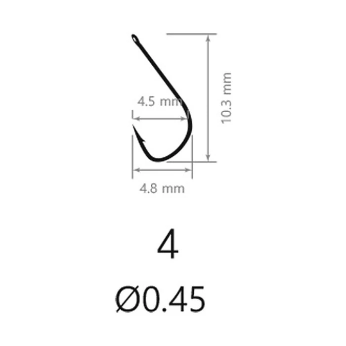Крючок Одинарный Saikyo KH-10006 Sode Ring №4 10 шт BN   KH-10006BN4-10 — крупный план
	                                    2