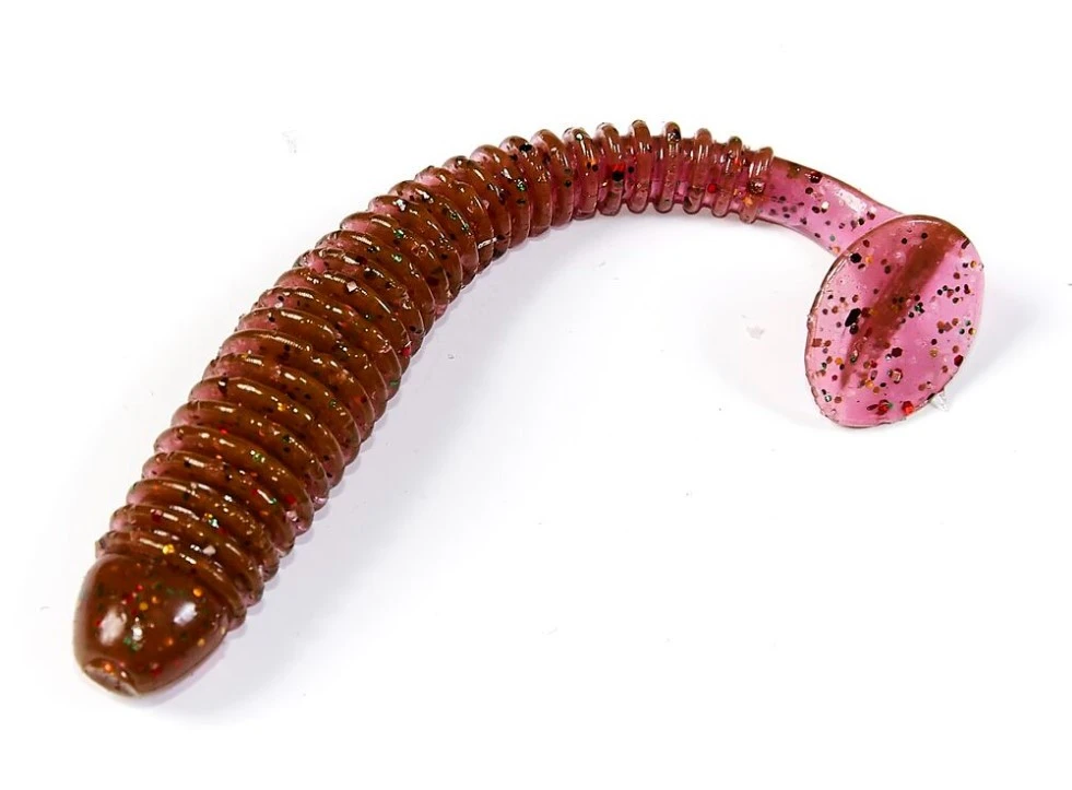 Силиконовая приманка Lucky John Spark Tail 4.0in 101 мм 5 шт S14 Pro Series  140168-S14 — крупный план
	                                    1