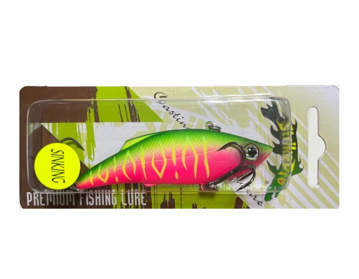 Воблер Strike Pro Rattle-N-Shad 75 A230S Watermelon Mat Tiger 11 гр   JL-027S#A230S — крупный план
	                                    2