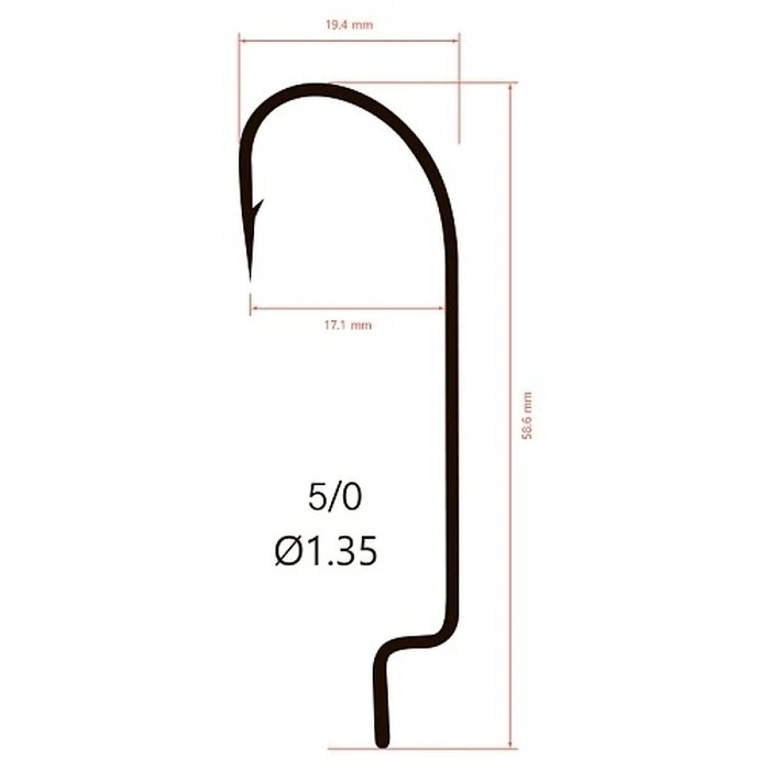 Крючок Офсетный Saikyo BS-2311 №5/0 10 шт BN   BS-2311BN5/0-10 — крупный план
	                                    2