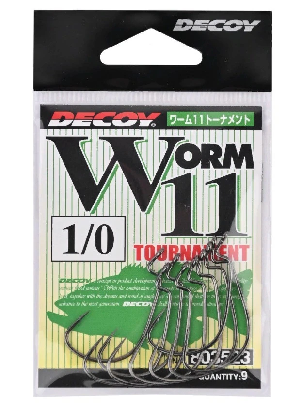 Крючок Офсетный Decoy Tournament Worm 11 №4 9 шт — крупный план
	                                    1