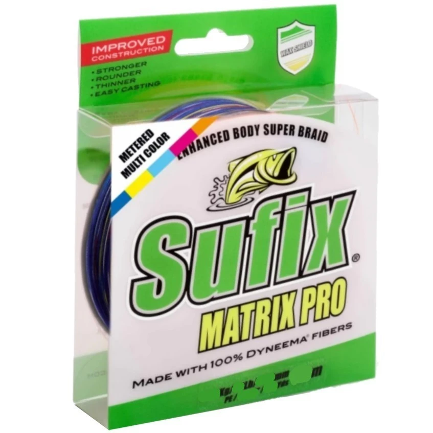 Плетеный шнур Sufix Matrix Pro 250 м  PE # 1 Разноцвет 0,18 мм   DS1CB0198uDC2P — характеристики,
	                                    особенности конструкции