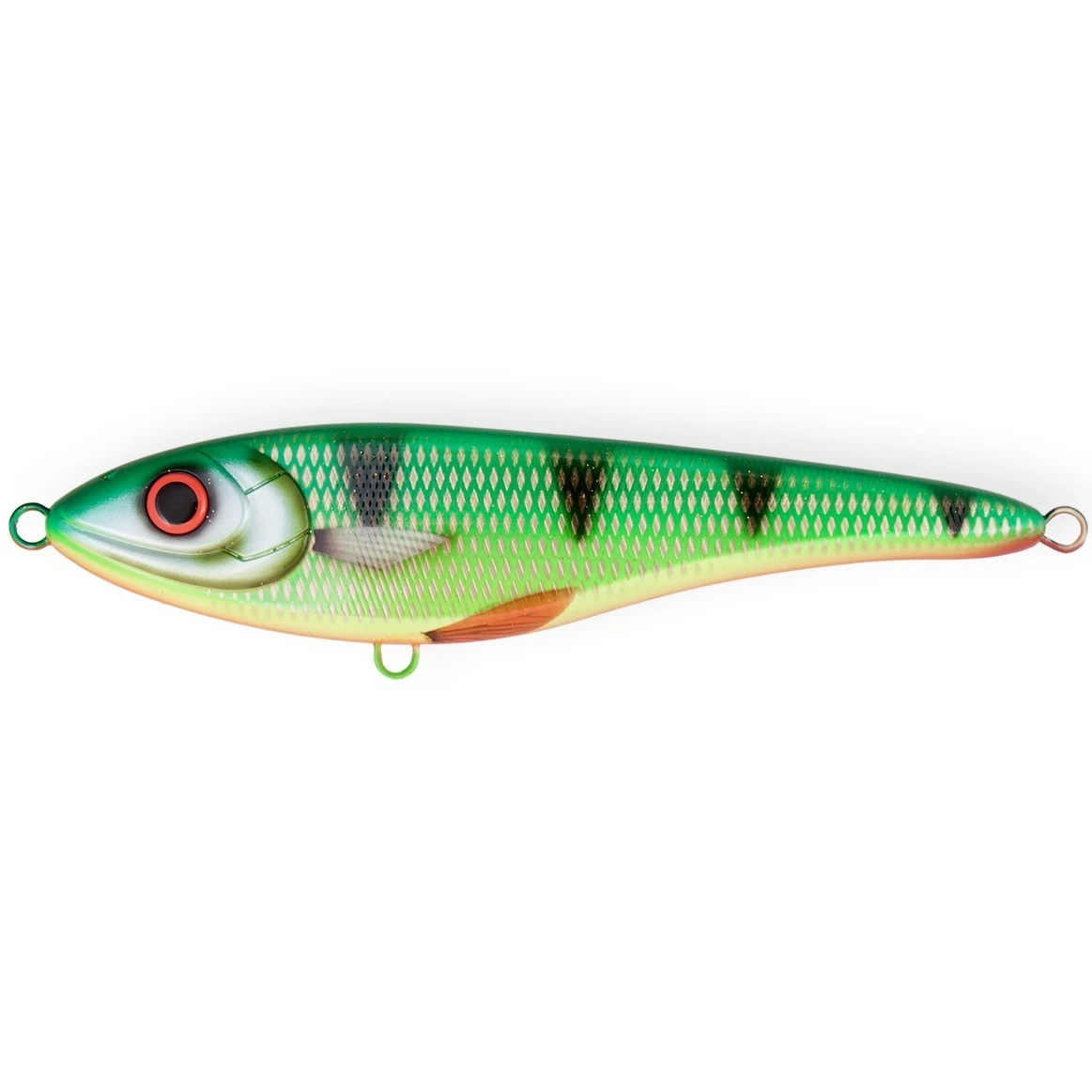 Воблер Strike Pro Big Bandit Sinking A382F Green Perch 98 гр   EG-078#A382F — характеристики,
	                                    особенности конструкции