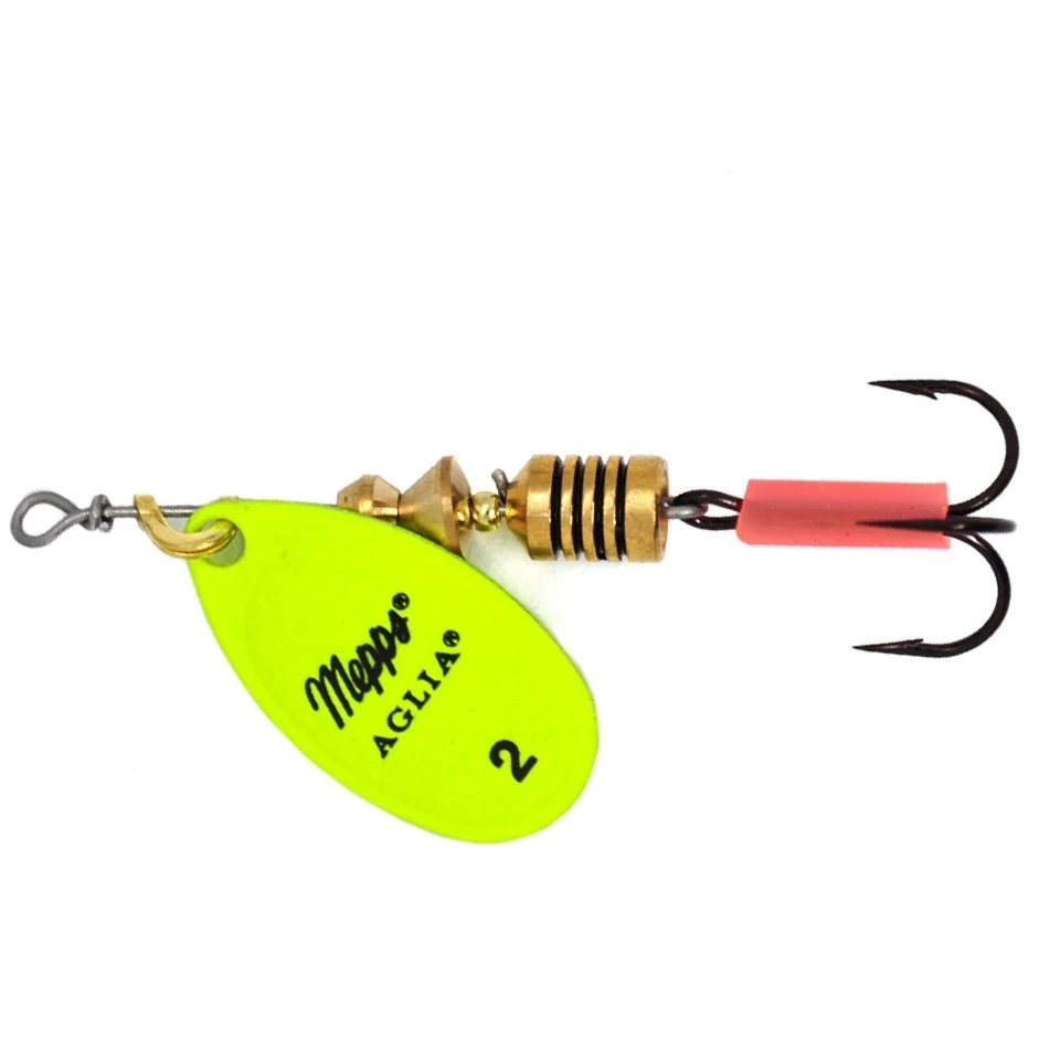 Вращающаяся Блесна Mepps Aglia Fluo №2 4,5 гр Chartreuse   af-2-ch — характеристики,
	                                    особенности конструкции