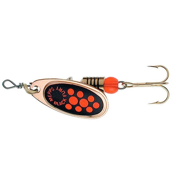Вращающаяся Блесна Mepps Comet Black Fury №4 8 гр CU Fluo Orange   cbf-4-c-fo — характеристики,
	                                    особенности конструкции