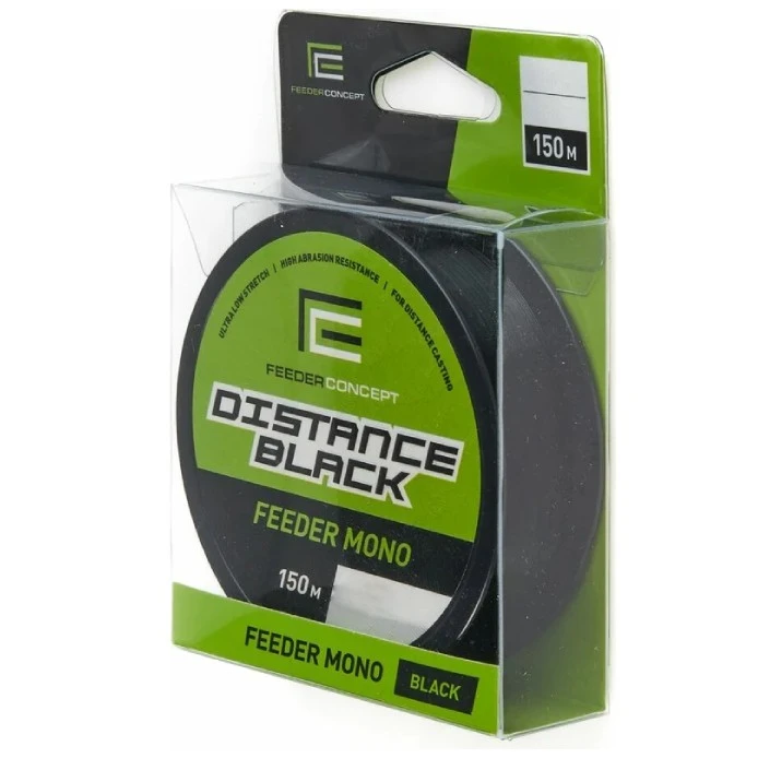 Леска монофильная Feeder Concept Distance Black 150 м 0,25 мм Black   FC4001-025 — характеристики,
	                                    особенности конструкции