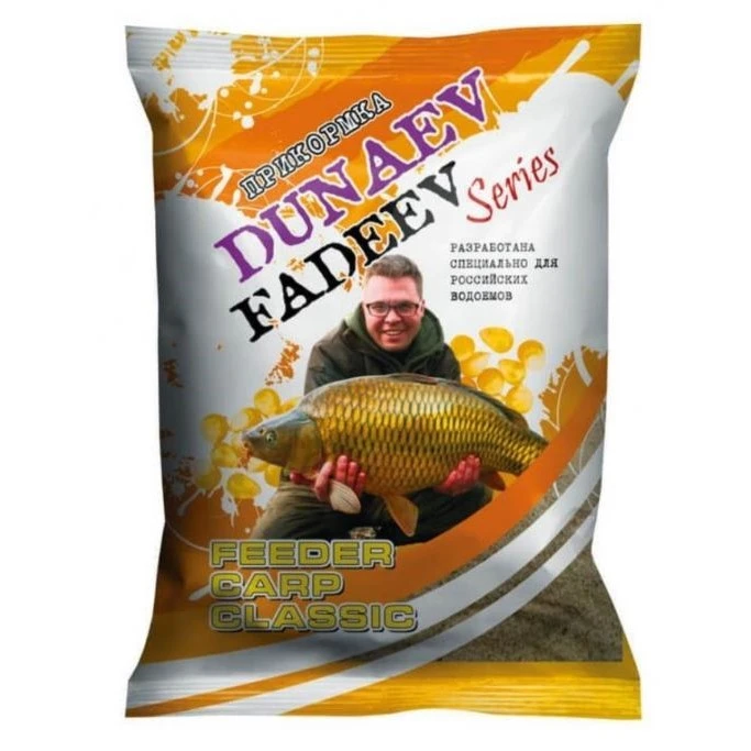 Прикормка Dunaev Fadeev  Feeder Carp Classic 1 000 гр — характеристики,
	                                    особенности конструкции